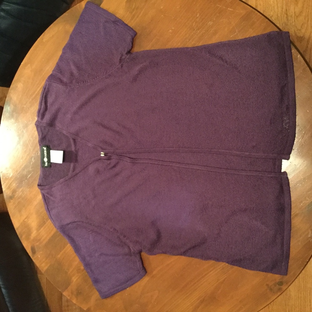 Sag Harbor 2 in 1 Plum Sweater Top